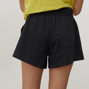 Everlane The Retro 3.5" Inseam Elastic Waist Organic Cotton Jersey Short Black M